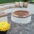 Finished Paver Patio, Bench Seat and Fire Pit